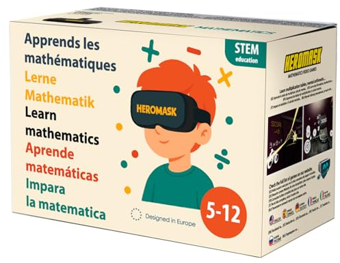 Auriculares Realidad Virtual Infantil – Aprendizaje de Multiplicaciones y Cálculo Mental – Juegos Educativos de 5 a 12 Años – Compatible con iPhone y Android