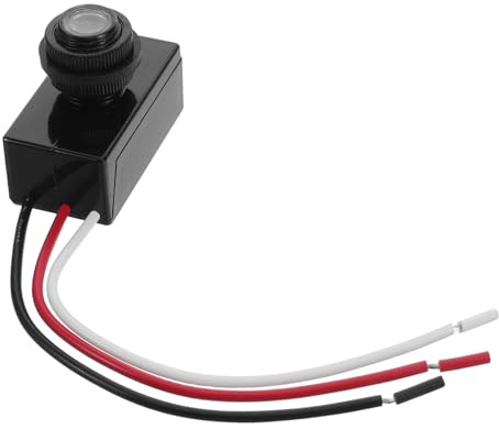 EXCEART Capteur Photoélectrique de Lumière pour Extérieur Interrupteur Automatique Crépusculaire Détection Sensible pour Éclairage de Rue et Jardin Protection Surcharge Aux Intempéries