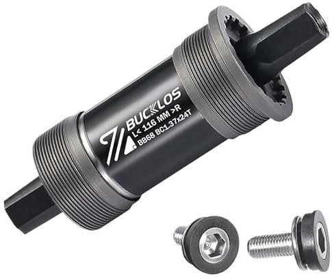 YATINGZHANG Movimento Centrale Perno Quadro Movimento Centrale for Bici filettato Quadrato ASSE Cavo for Bicicletta for MTB Strada Bicicletta Pieghevole E-Bike Parte(68x116mm)