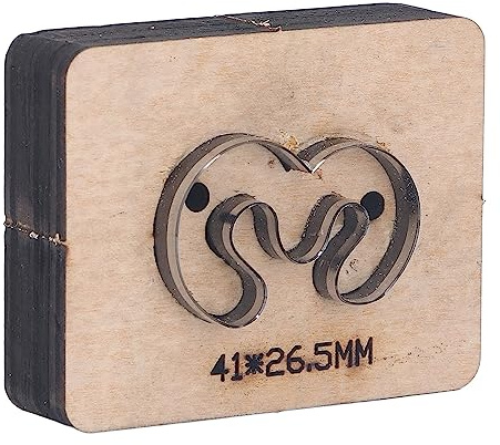 Fictory Troquel de perforación de cuero con forma de número 3, molde de corte de goma de madera versátil, herramienta de manualidades precisa de 41 x 26,5 mm, calidad asequible para proyectos de