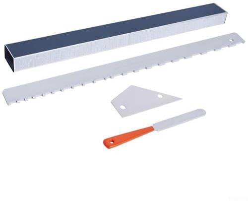 Kit completo di livellamento dei tasti per chitarra, con raggio abrasivo in lega di alluminio da 40,6 cm, bordo dritto dentellato per manico della chitarra, bilanciere per tasti in acciaio