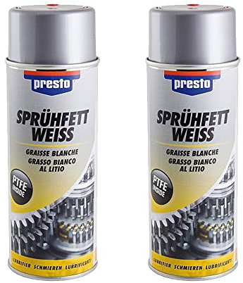 PRESTO 2x 400ml Sprühfett weiß