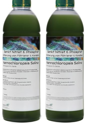 Plankton24 2 Liter Nannochloropsis Salina senkt Nitrat & Phosphat Plankton Meerwasser Korallen Phytoplankton LPS