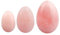 mookaitedecor Rosenquarz Yoni Eier Set mit 3 Größen, Kristall Yoni Ei Massage Steine für Frauen zum Trainieren von Beckenmuskeln Kegel-Übung, Kleine Größe