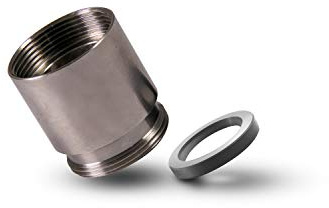 Alb Filter GEWINDEADAPTER M22 IG auf AG Verlängerung 25 mm Edelstahl | Verlängerungsstück M22 IG auf AG 25 mm für Wasserhahn, Edelstahl, Made in Germany