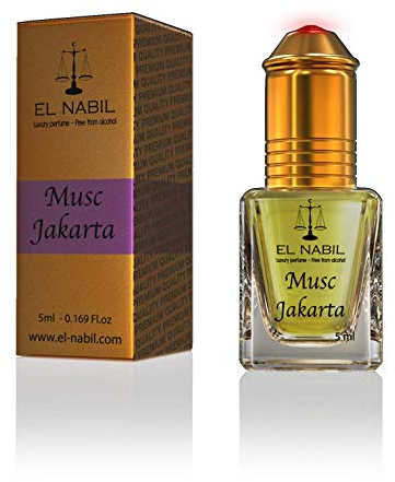Musc Jakarta 5ml Parfum Duft - El Nabil Misk Musk Moschus Parfümöl für DAMEN & FRAU - Ätherische Essenzen Natur Perfume Oil Attar Scent
