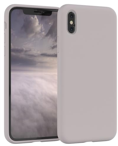 EAZY CASE Premium Silikon Handyhülle kompatibel mit iPhone XS Max Slimcover mit Kameraschutz und Innenfutter, Silikonhülle, Schutzhülle, Bumper, Handy Case, Hülle, Softcase, Nude Rosa