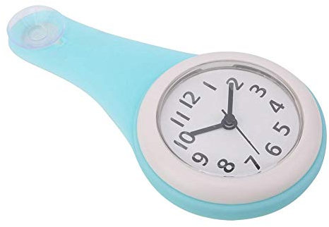 HERCHR Kleine Wanduhr, Badezimmeruhr Wasserdicht mit Haken für Badezimmer Küche Schlafzimmer(Blau)