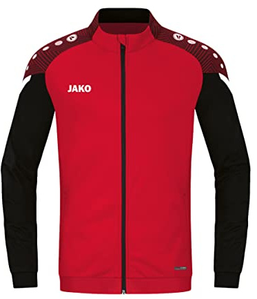 JAKO - Veste En Polyester Performante, Mixte Enfant, Rouge Noir, 128