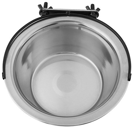 Gamelle pour Chien, gamelle à Suspendre pour Animaux de Compagnie Anti déversement en Acier Inoxydable Bols à Eau Amovibles pour Chat, Lapin, Oiseau, Bassin à Nourriture [L]