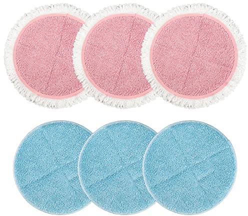 Ersatz Mop Pads, 6 Stück Mop Microfaser Reinigung Pads, Wischmopp-Reinigungskissen für Zuhause, Büro, Hartholz, Marmor, Fliesen (22 cm)
