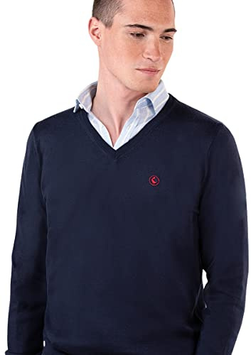 El Ganso Jersey Cuello Pico Marino