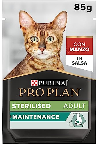 Pro Plan Comida Húmeda gato Esterilizado trocitos en salsa Buey 26x85 g