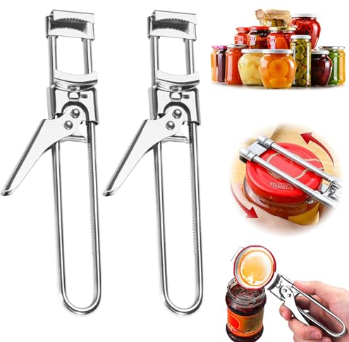 2 Pièces Manuel Réglable ouvre Boîte Ouvre Boîte pour Âgées Mains, Ouvre Bocal Universel, Ouvre Bocal Réglable et Multifonctionnel, Pour Les Personnes Âgées, Les Enfants, L'arthrite