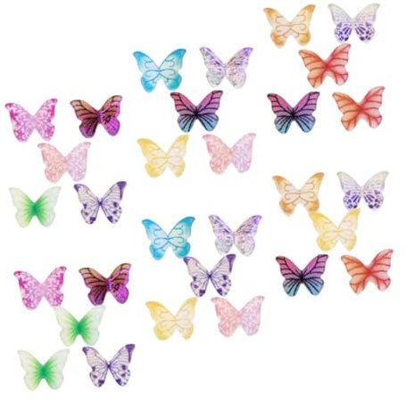Toyvian 30stücke Mini Schmetterlinge Acryl Diy Schmetterlingsanhänger Für Handwerk Bastelarbeiten Schmuckherstellung Miniatur Schmetterlinge Zum Selbermachen