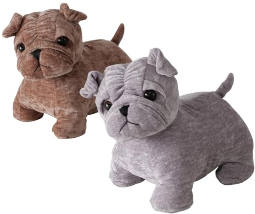 TOPANBIETER 999 Dekorative Premium Türstopper 2er Set Hunde -rutschfest und dekorativ Türhalter Fensterpuffer - Bodenstopper Tür Stopper Hund - Hundepaar Fensterstopper fürs Kinderzimmer