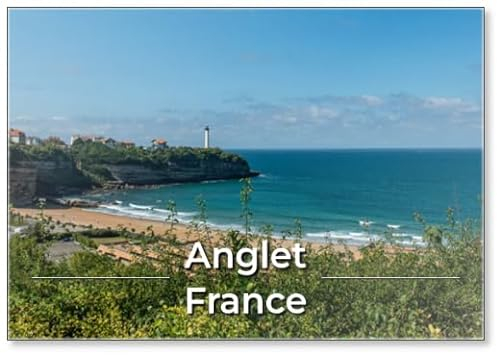 Kühlschrankmagnet Strand von Anglet mit dem Ligthouse von Biarritz