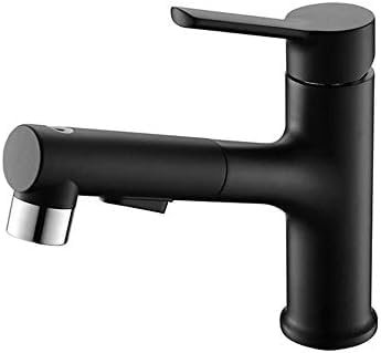Miscelatore Per Lavabo Da Bagno Con Doccetta Estraibile Con 3 Modalità Di Spruzzo Rubinetto Per Lavaggio Capelli Monocomando In Ottone-Nero,Rubinetteria Da Bagno Nera