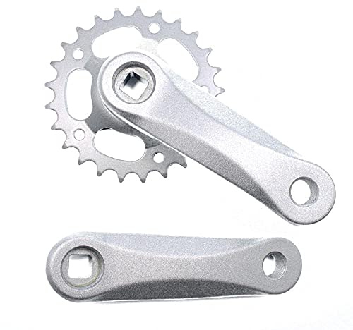 Guarnitura Bici,Guarnitura Perno Quadro 25 / 28T Bambini Bambini Bicycle GrulenkSet 102 / 114mm Set a manovella Quadro Foro Quadrato in Lega di Alluminio Single Speed ​​Bike Parts(25T 102mm)