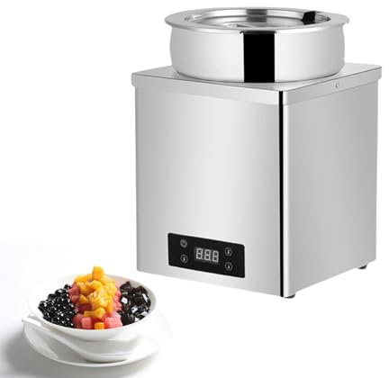 WHYYDSS Macchina per temperare Il Cioccolato Commerciale, Scaldazuppe Elettrico, Scaldaperla, Macchina per Tapioca, Pentola Isolante, Adatto per tè al Latte/Sushi Shop Food Warm,7L