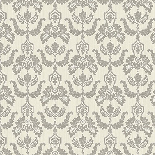 Pack of 5 Dolls House Miniature Heraldic Style Dark Grey Design Wallpaper