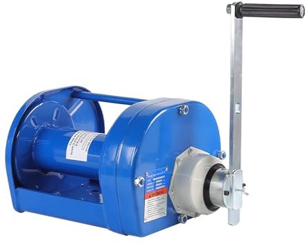 Heavy duty manual winch without wire rope, capacity 3000kg/6600lb, crank adjustable winch, heavy duty crank winch for towing trailers, boats or ATVs(2000kg/4400lb)