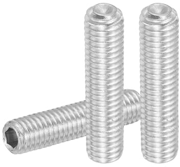 PATIKIL 10 Pezzi Viti Senza Testa Esagonale, M8x40mm Bullone Viti di Arresto Acciaio Inossidabile 304 Viti Esagono Incassato per Riparazione di Maniglie Porte Apparecchi di Illuminazione