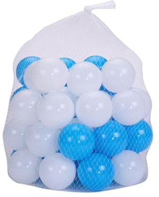 Toddmomy Bolas de Plástico Gruesas 50 Piezas PE 7cm para Niños y Bebés | Bolsa de Malla Incluida, Aptas para Casa de Juegos y Castillo Hinchable Color Aleatorio