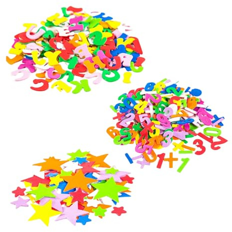360 Stück Moosgummi sticker Moosgummi buchstaben selbstklebend Schaumstoff-Buchstaben-Aufkleber Moosgummi buchstaben Bunt Schaumstoff Buchstaben Sticker Bastel Zubehör Schaumstoffaufkleber Eva