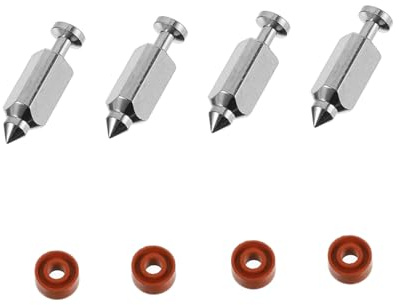 HEMOTON Ensemble de Soupapes à Pointeau en Métal pour Carburateur de Tondeuse à Gazon, Kit 1 Set pour Moteur de Tondeuse, Entretien Précis et Solide