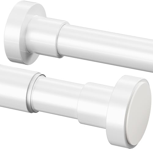 1 styck gardinstång utan borrning, teleskopstång för fastspänning med duschstång för fastspänning för badrum och omklädningsrum (85–230 cm, Ø 32 mm, silver)