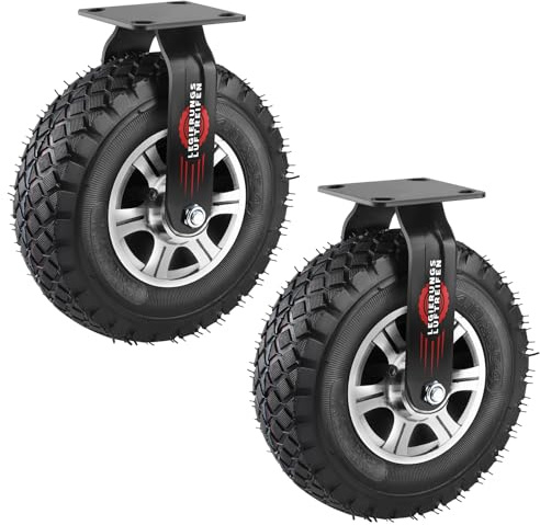 2 Stück Bockrolle Set Ø 250 x 90 mm Rad, Tragkraft 175kg