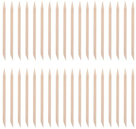 VICASKY 200 Stück Holzstäbchen Nagelhaut Schieber Doppelseitig Maniküre Pediküre Nagelpflege Werkzeugset für Präzise Nagelhautentfernung und Nagelpflege Zubehör aus Natürlichem Holz