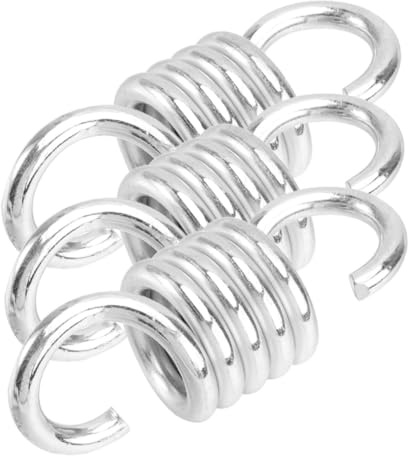 BESPORTBLE 3 Piezas Muelle Resorte Metálico para Hamaca Kit de Suspensión Resistente para Sillas Colgantes y Balancines de Jardín con Alta Capacidad de Carga