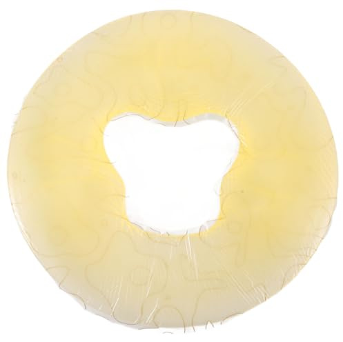 TOVINANNA Gesichtsmassagekissen aus Silikon mit Blumenmuster – Ultra-dünne Massageauflage für Bauchlage, Professionelles Massagekissen für Kosmetikliege & Wellness – 27,5 x 26,5 cm, Gelb