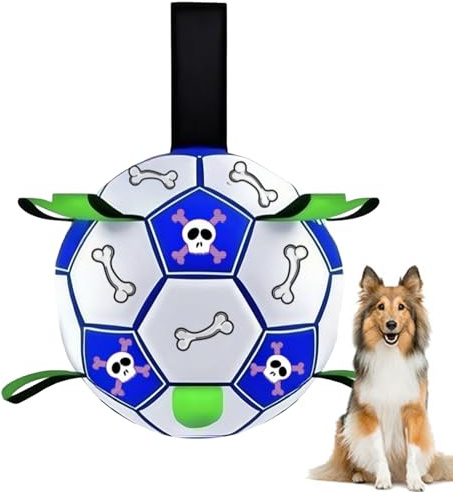 Generisch Hundefußball | Welpen Hütefußball Interaktiv - Aus Kunststoff Leder Tierzubehör Tragbar | Für Kleine Mittelgroße Große Hunderassen