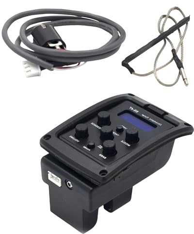 Akustikgitarren Vorverstärker E Gitarren EQ Schnelle Abstimmung 4-Band Verstärker Dauerhafter Elektrischer EQ