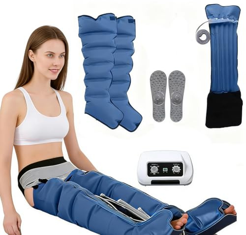 SULQING Pressoterapia per Casa per Gambe e Addome︱ Presso Terapia Gambe Linfodrenante︱Massaggiatore Gambe︱Elettrico Pressoterapia Massagg per Braccio Vita Gambe (Set Combinati Opzionali)