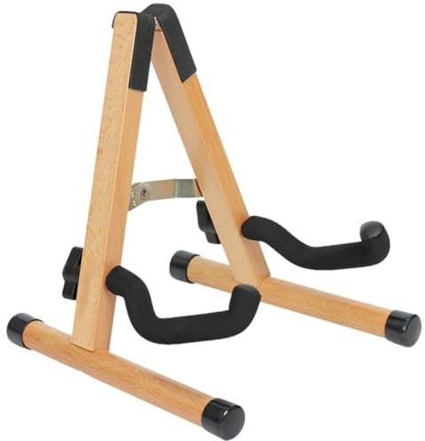 UTHCLO Mandolin Music Instrument Stand Foldable Wooden Rack Detachable Compact Storage for Acoustic Mandolin Players
