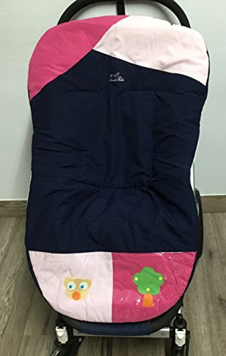 Colchoneta para silla de paseo universal osito rosa. Funda silla de coche. Mundi Bebé.