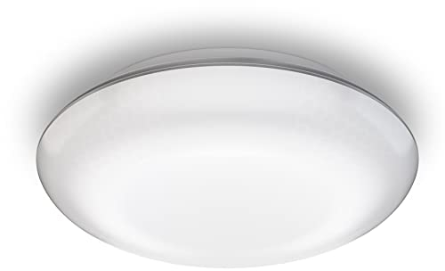 Steinel LED Deckenleuchte DL Vario Quattro S, 3000K warmweiß, 360° Bewegungsmelder in 4 Richtungen einstellbar, schlagfest, Nachtlicht, Weiß