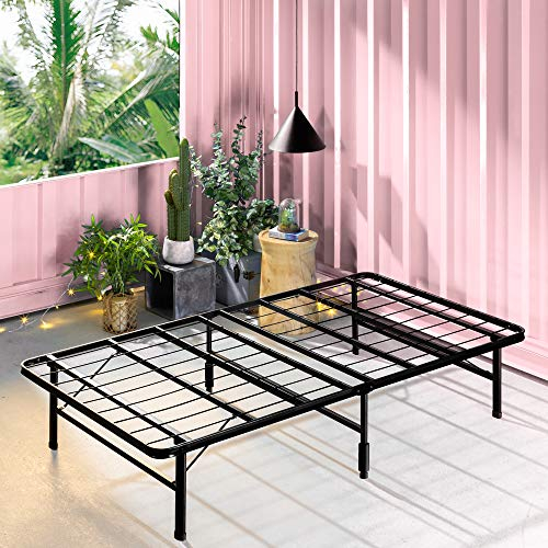 Zinus SmartBase Zero Assembly Bed Frame - Single 90x190cm - 35cm Height - Metal Bed Frame - Foldable Bed - For Adults, Kids, Teenagers - Easy Assembly - Under Bed Storage - Black