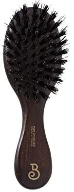 L'Artisan Brossier - Haarbürste für die Tasche aus massivem Buchenholz - Kleine traditionelle Bürste, 14 cm, 100% natürlich, reine Wildschweinborsten - französische Herstellung