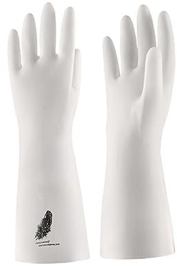 SOLUSTRE Einzelpaar Wasserdichter Dünner Küchenhandschuhe Aus Gummi Geschirrspülhandschuhe Haushaltshandschuhe Für Handwäsche Küche Und Langer Stil