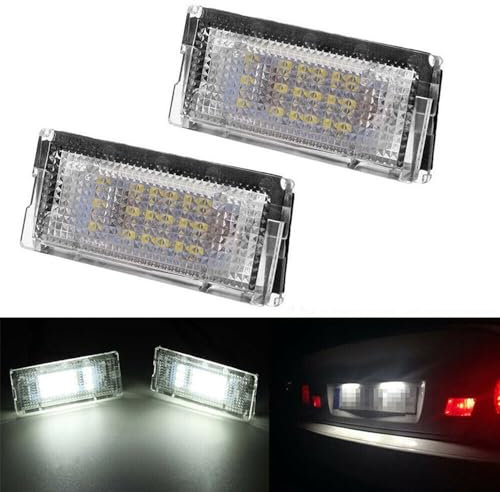 BAKUGO 2 Stück Auto Nummern Schild Licht Weiß 12V Nummern Nummer Licht Für BMW 3 Serie E46 1998-2005