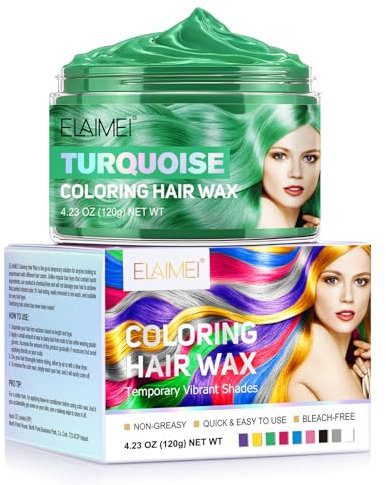 Green Hair Dye Wax - Temporary Hair Color Cream, Easy Wash Out for Men & Women
