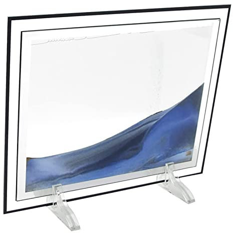 Art de sable mobile 3D, peinture décorative sur sable effet fluide, ornement de sable mobile, sable carré soigneusement poli, sablier relaxant sensoriellement pour décoration de table de bureau à