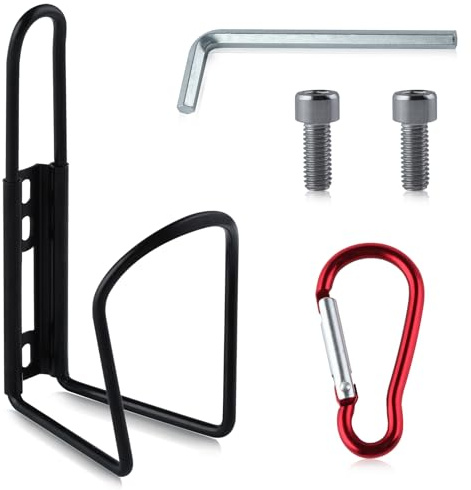 GOLD DEER Aluminum Alloy Bicycle Water Bottle Cage Holder with Screws Bike Water Bottle Cage Lightweight Aluminum Alloy Bicycle Water Bottle Cage Holder for Outdoor Activities Bicycle Accessories