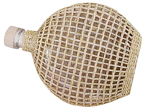 Alipis Vase Rotin pour Décoration Bouteilles Vintage Centre De Table De Ferme Vase à Fleurs Verre Décoratifs