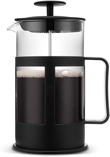 PBYVQXBR Cafetera grande,cafetera de viaje,Olla de prensa francesa Acero inoxidable Transparente Doble pared Vidrio resistente al calor Prensa de café Prensa francesa C